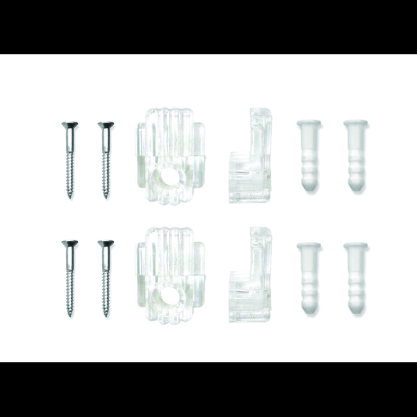 Hangman Mirror Clips 1/8", Anchors 12 Piece Kit MC-18